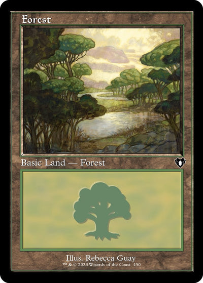 Forest (450) (Retro Frame) (450) (Commander Masters) (Foil)