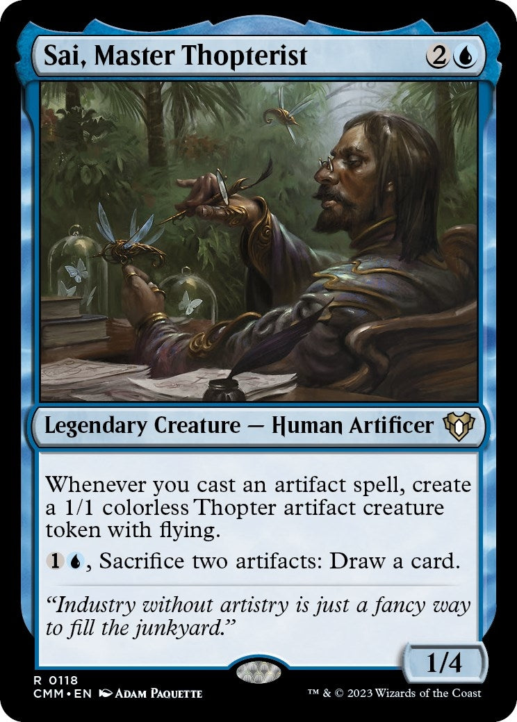 Image for Sai, Master Thopterist (118) (Commander Masters) (Foil) - Magic: The Gathering