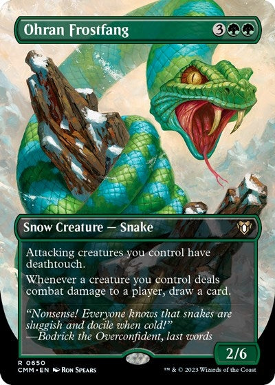 Image for Ohran Frostfang (Borderless) (650) (Commander Masters) (Foil) - Magic: The Gathering
