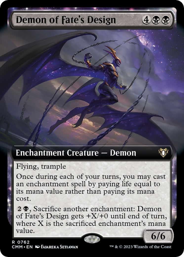 Image for Demon of Fate's Design (Extended Art) (762) (Commander Masters) - Magic: The Gathering