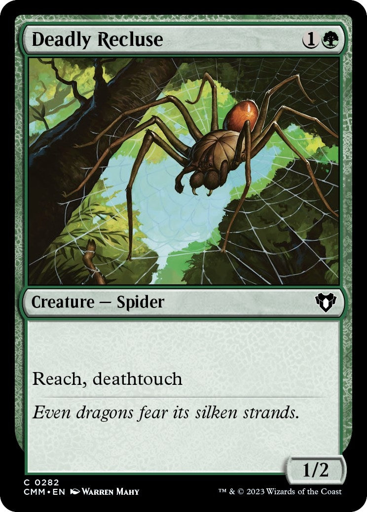 Image for Deadly Recluse (282) (Commander Masters) (Foil) - Magic: The Gathering