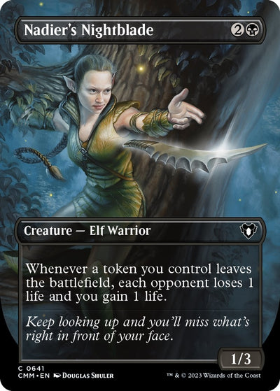 Nadier's Nightblade (Borderless) (641) (Commander Masters) (Foil)