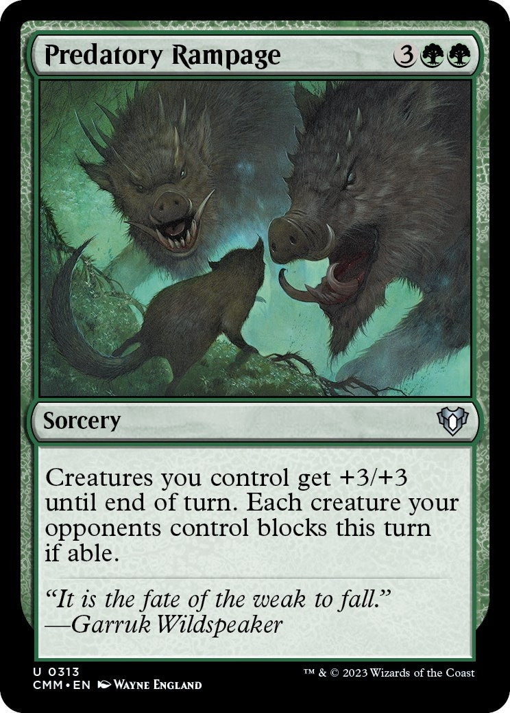 Image for Predatory Rampage (313) (Commander Masters) (Foil) - Magic: The Gathering