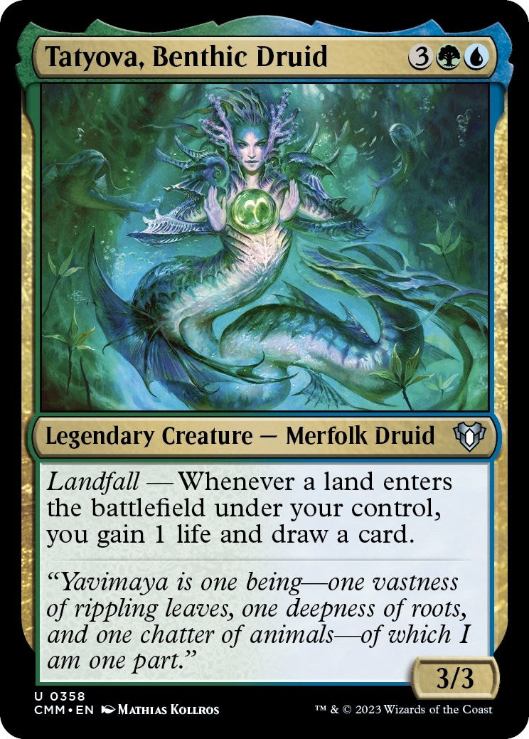 Image for Tatyova, Benthic Druid (358) (Commander Masters) (Foil) - Magic: The Gathering