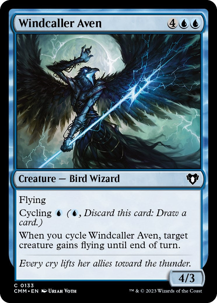 Image for Windcaller Aven (133) (Commander Masters) (Foil) - Magic: The Gathering
