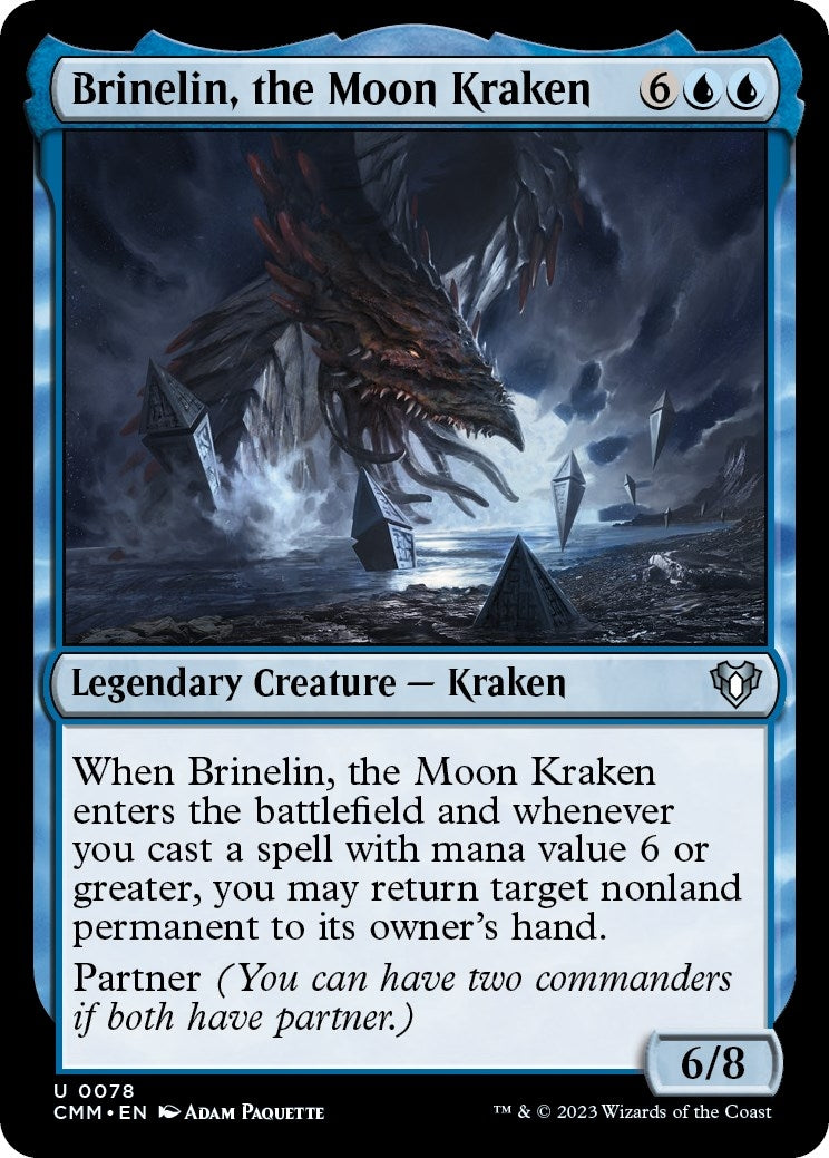 Image for Brinelin, the Moon Kraken (78) (Commander Masters) (Foil) - Magic: The Gathering