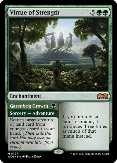 Virtue of Strength (197) (Wilds of Eldraine)