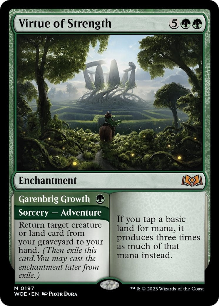 Virtue of Strength (197) (Wilds of Eldraine)