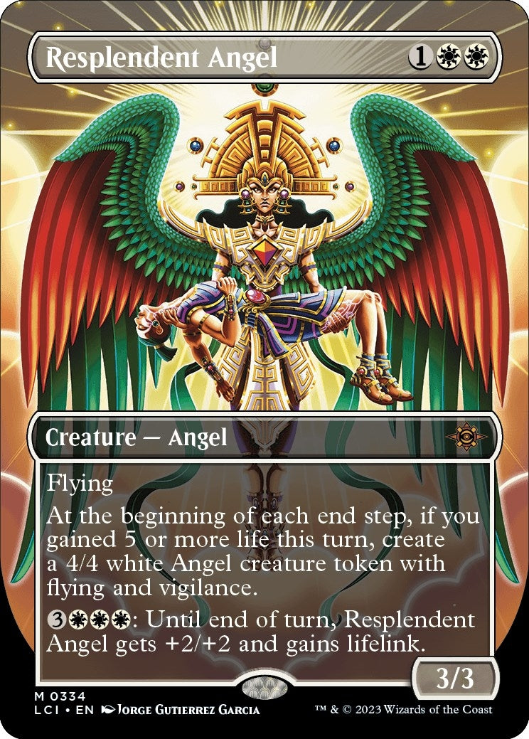 Resplendent Angel (Borderless) (334) (The Lost Caverns of Ixalan) (Foil)