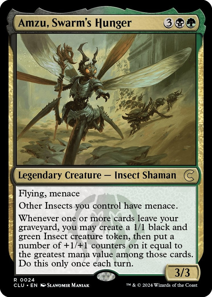 Amzu, Swarm's Hunger (24) (Ravnica: Clue Edition)