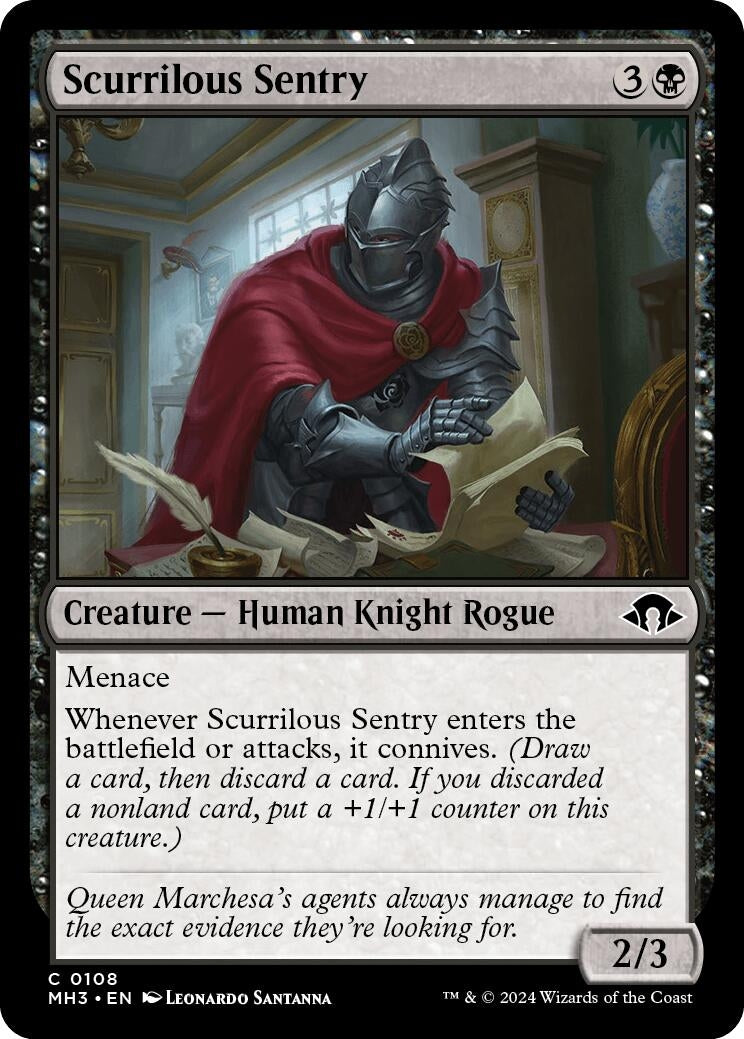 Scurrilous Sentry (108) (Modern Horizons 3) (Foil)