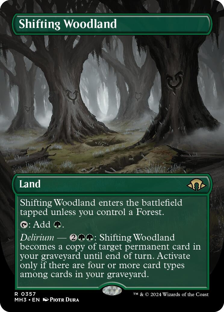 Shifting Woodland (Borderless) (357) (Modern Horizons 3) (Foil)