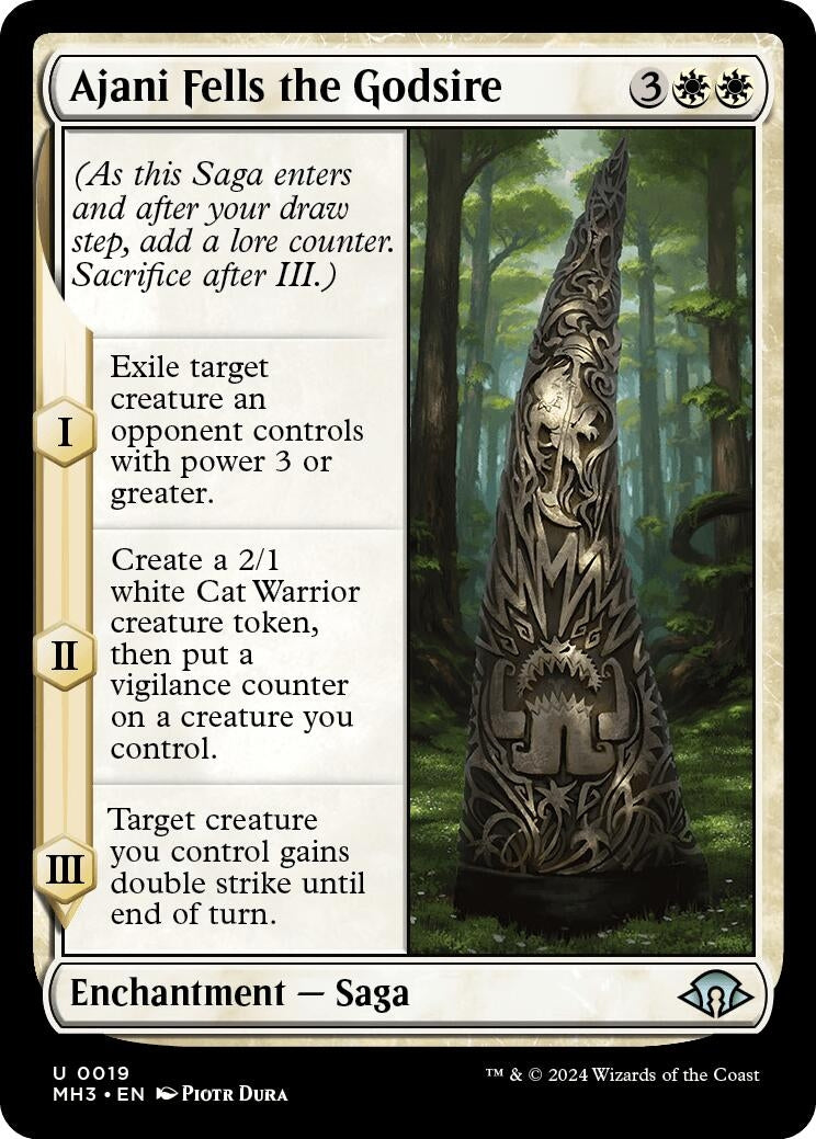 Ajani Fells the Godsire (19) (Modern Horizons 3)