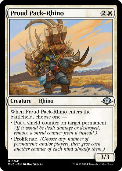 Proud Pack-Rhino (41) (Modern Horizons 3) (Foil)
