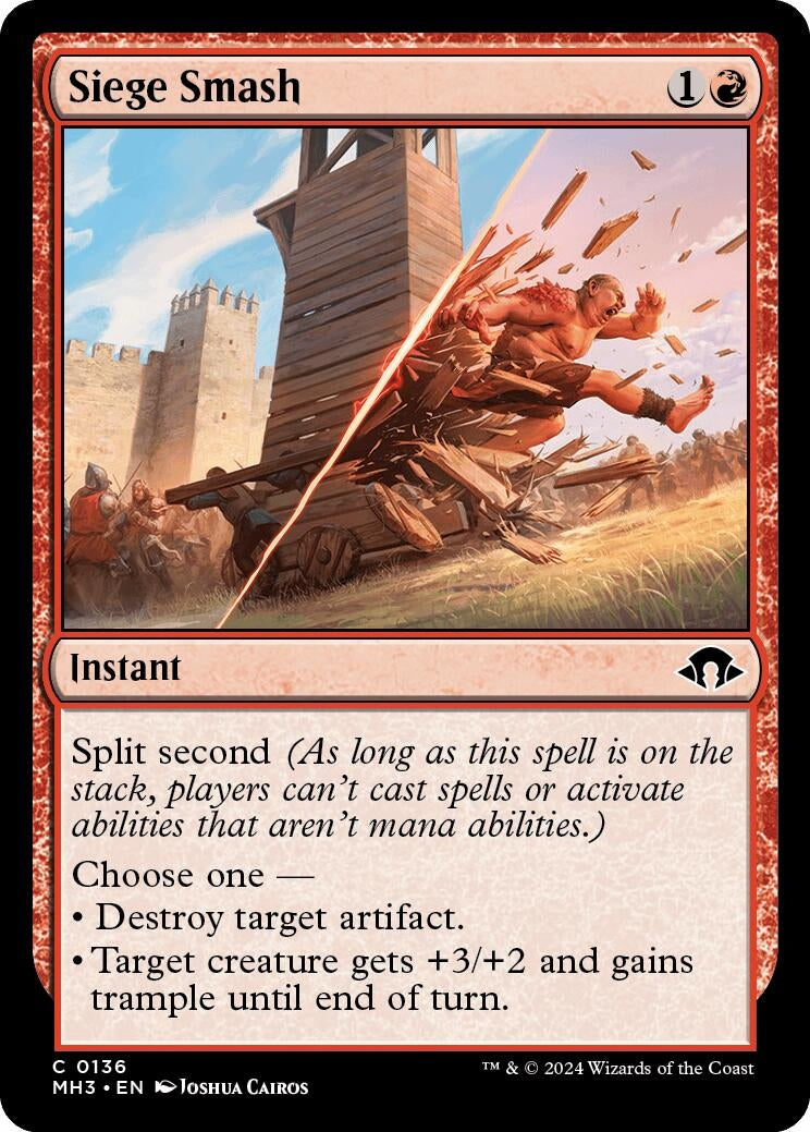 Siege Smash (136) (Modern Horizons 3) (Foil)