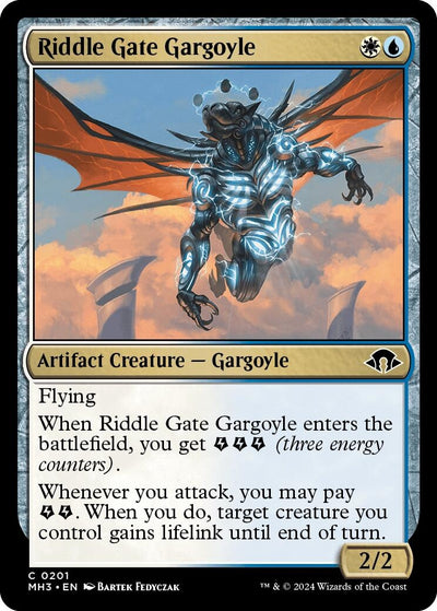 Riddle Gate Gargoyle (201) (Modern Horizons 3) (Foil)