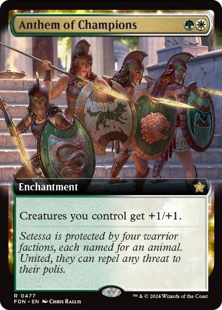 Anthem of Champions (Extended Art) (477) (Foundations) (Foil)