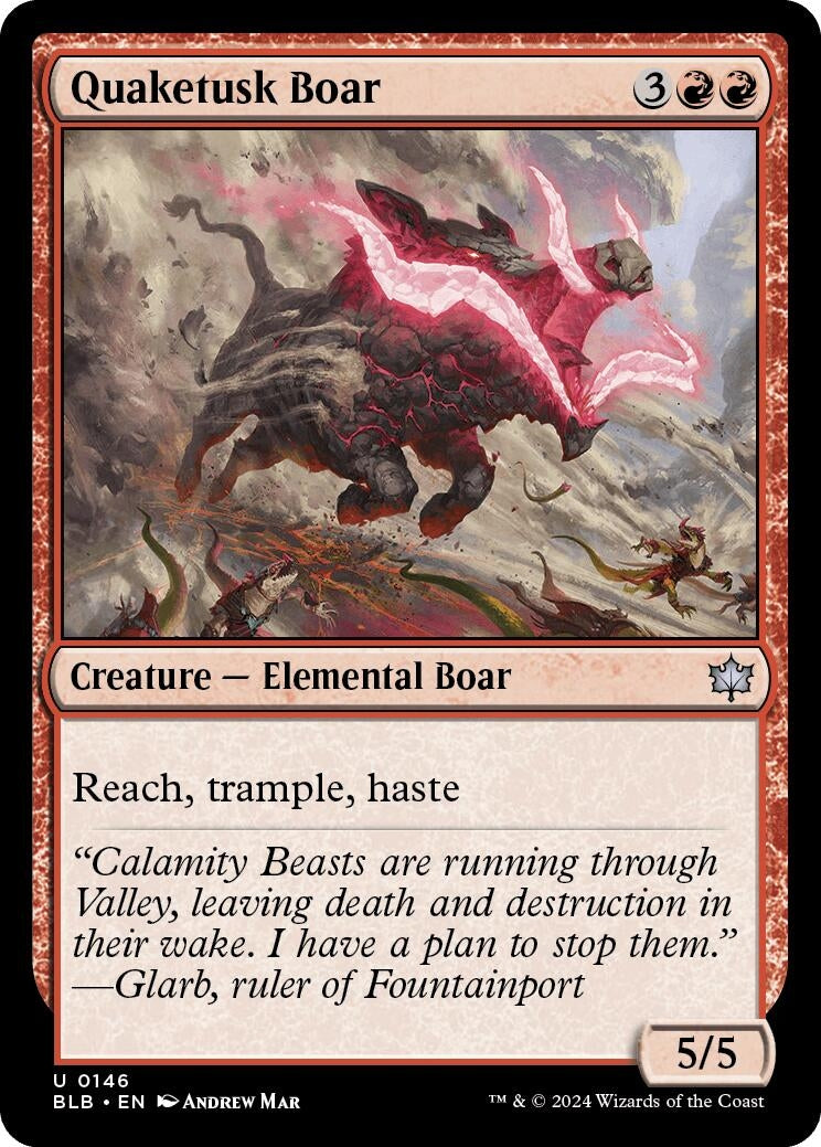 Quaketusk Boar (146) (Bloomburrow)