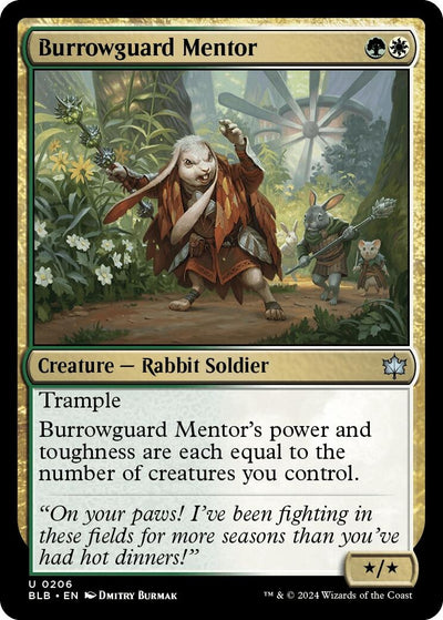 Burrowguard Mentor (206) (Bloomburrow) (Foil)
