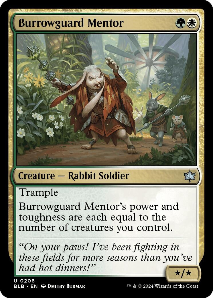 Burrowguard Mentor (206) (Bloomburrow) (Foil)
