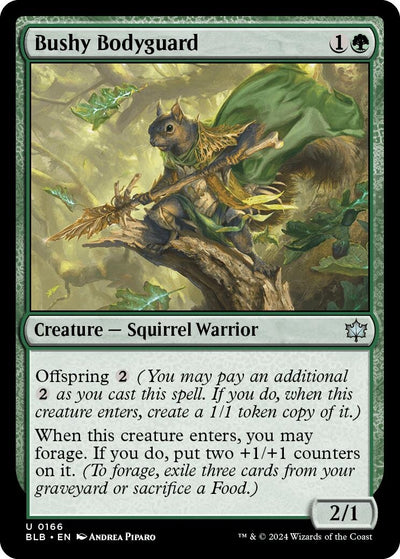 Bushy Bodyguard (166) (Bloomburrow) (Foil)