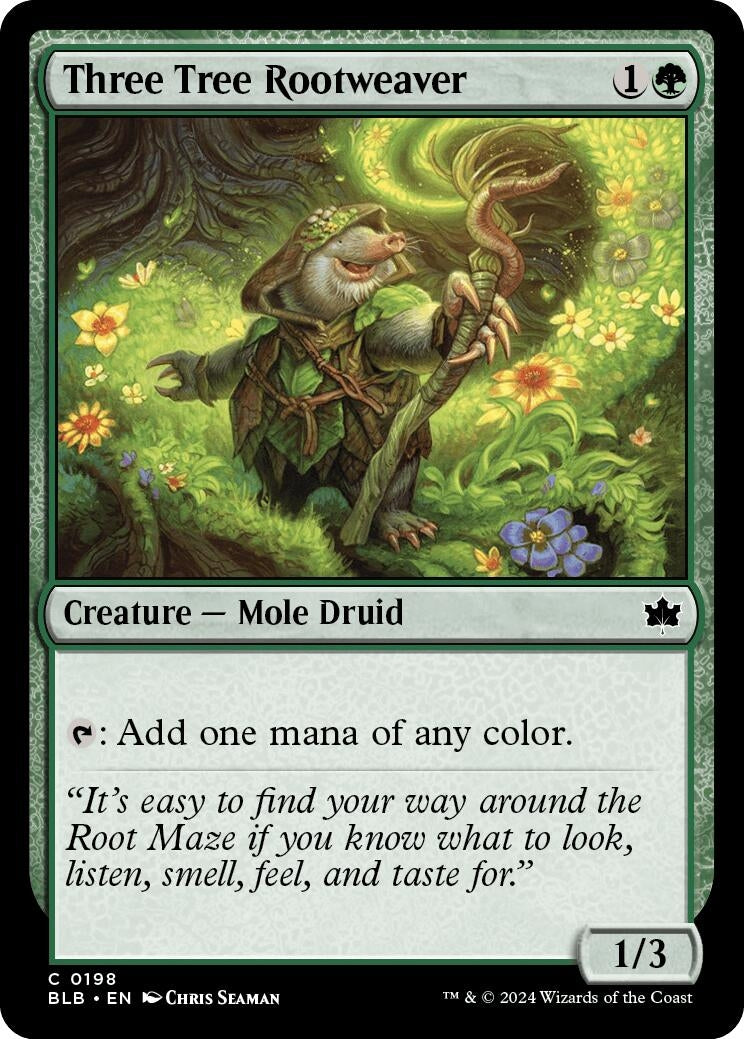Three Tree Rootweaver (198) (Bloomburrow) (Foil)