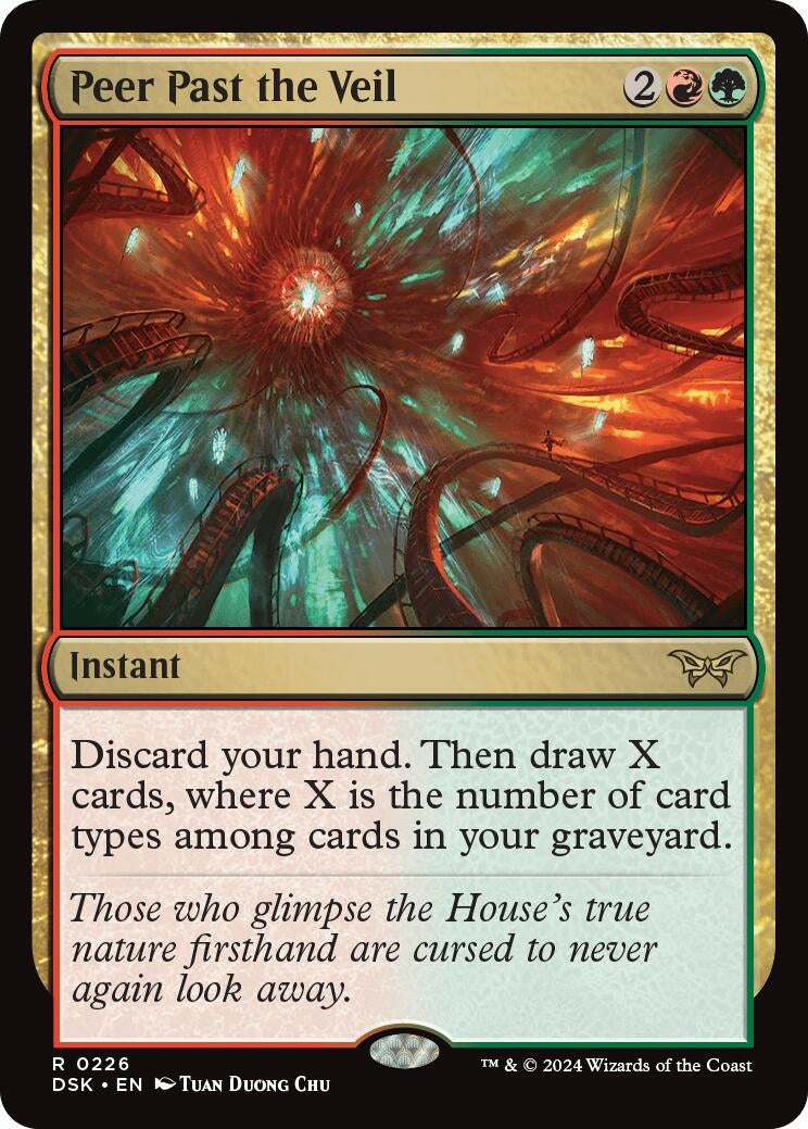 Peer Past the Veil (226) (Duskmourn: House of Horror) (Foil)