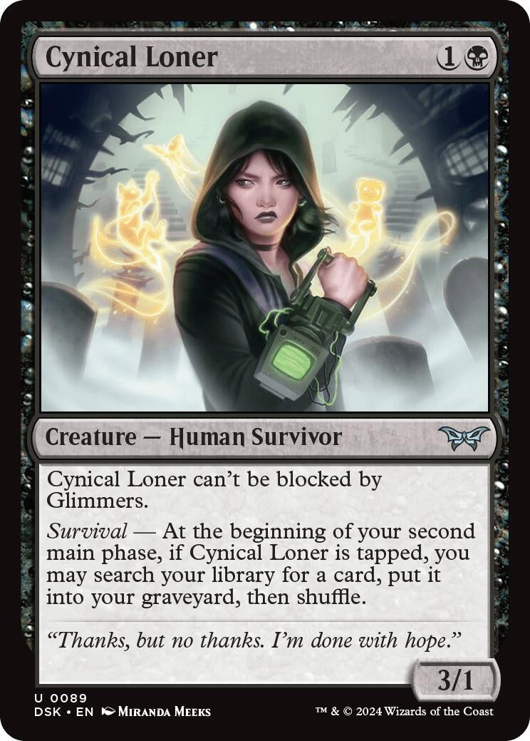 Cynical Loner (89) (Duskmourn: House of Horror) (Foil)