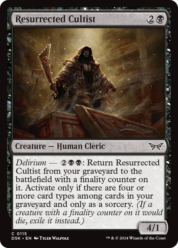 Resurrected Cultist (115) (Duskmourn: House of Horror) (Foil)