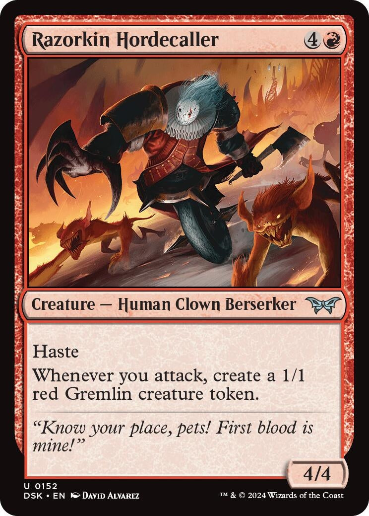 Razorkin Hordecaller (152) (Duskmourn: House of Horror) (Foil)