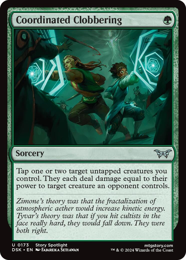 Coordinated Clobbering (173) (Duskmourn: House of Horror) (Foil)