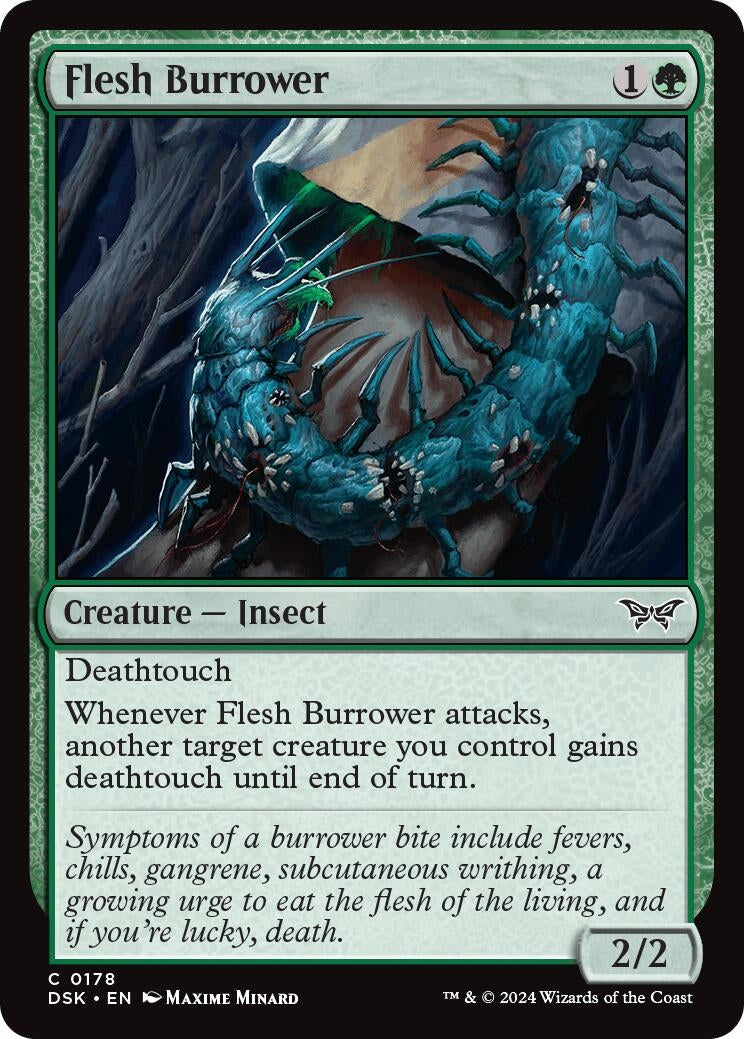 Flesh Burrower (178) (Duskmourn: House of Horror) (Foil)