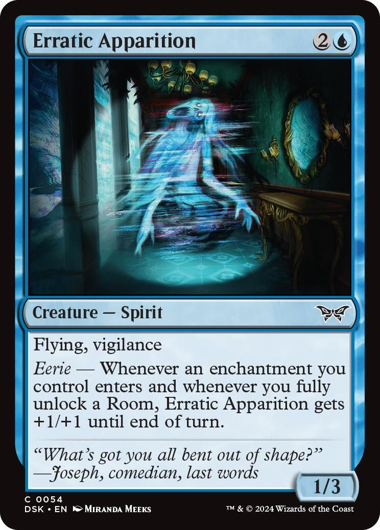 Erratic Apparition (54) (Duskmourn: House of Horror) (Foil)