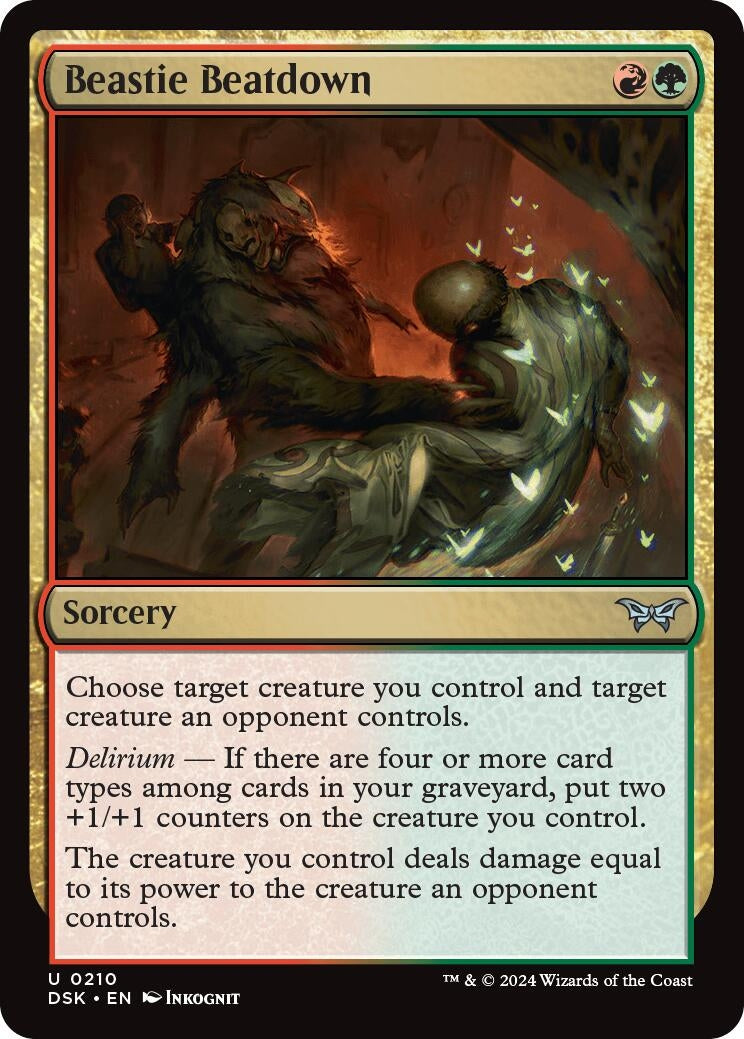 Beastie Beatdown (210) (Duskmourn: House of Horror) (Foil)