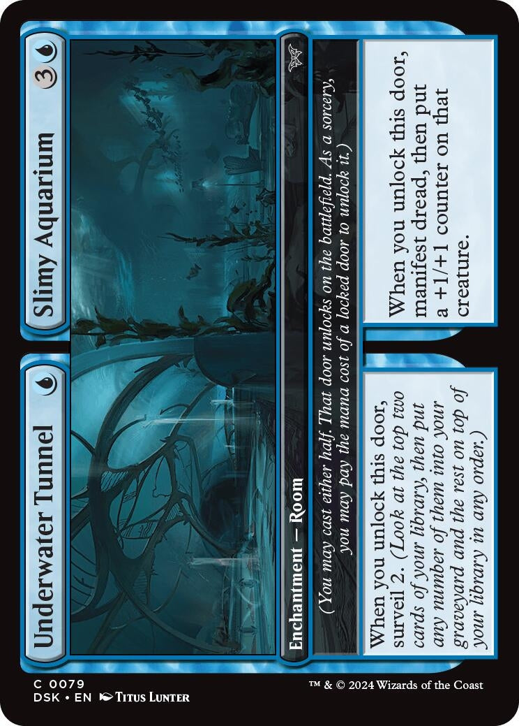 Underwater Tunnel // Slimy Aquarium (79) (Duskmourn: House of Horror) (Foil)