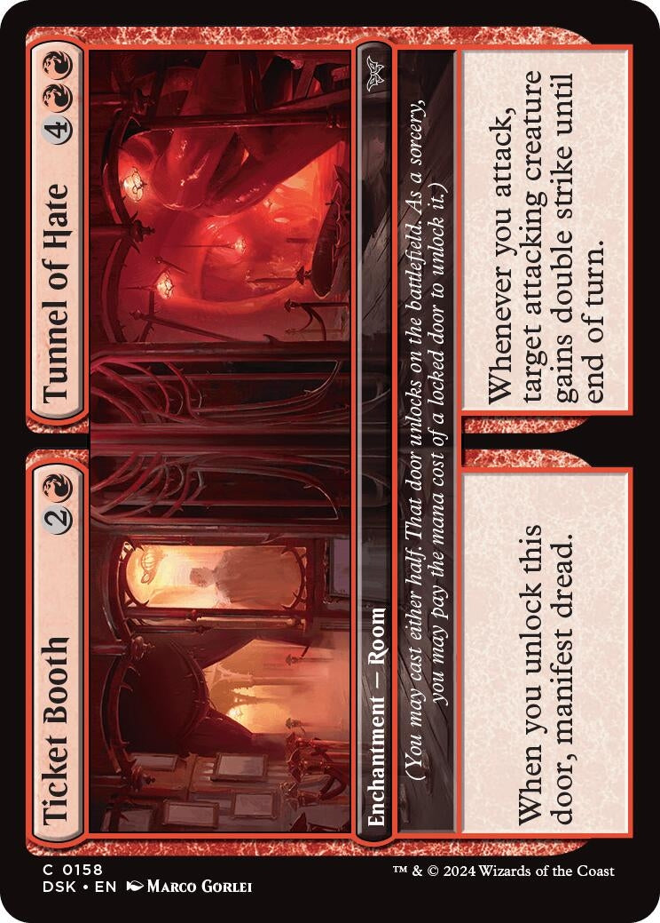 Ticket Booth // Tunnel of Hate (158) (Duskmourn: House of Horror) (Foil)