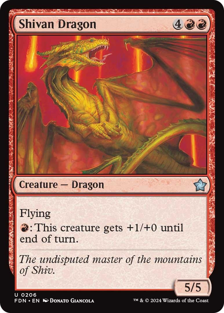 Shivan Dragon (0206) (206) (Foundations) (Foil)