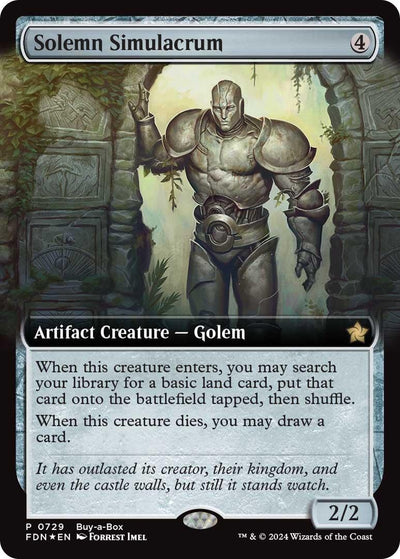 Solemn Simulacrum (Extended Art) (729) (Buy-A-Box Promos) (Foil)