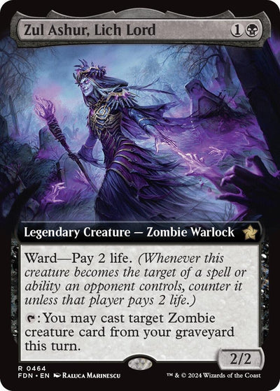 Zul Ashur, Lich Lord (Extended Art) (464) (Foundations)