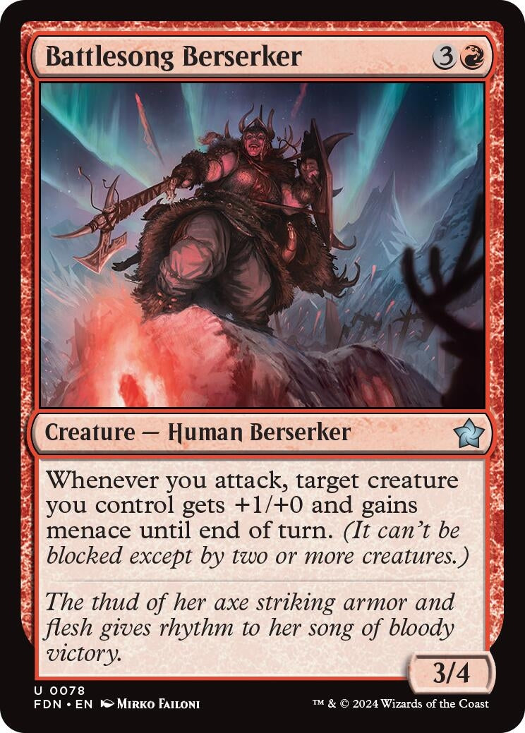 Battlesong Berserker (78) (Foundations) (Foil)