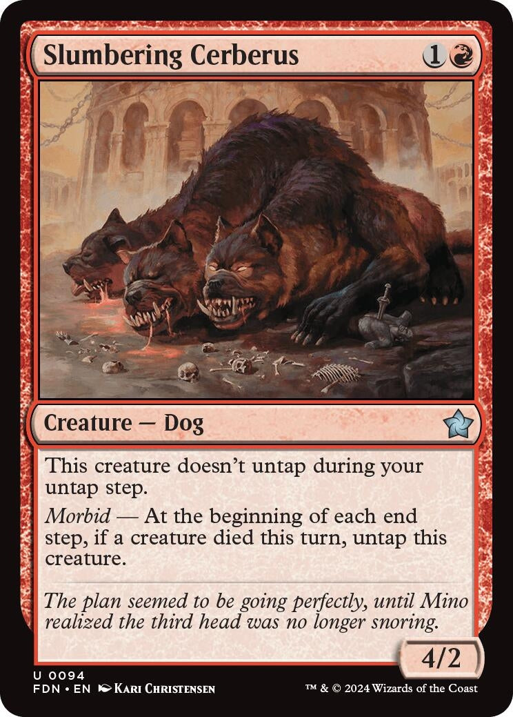 Slumbering Cerberus (94) (Foundations) (Foil)