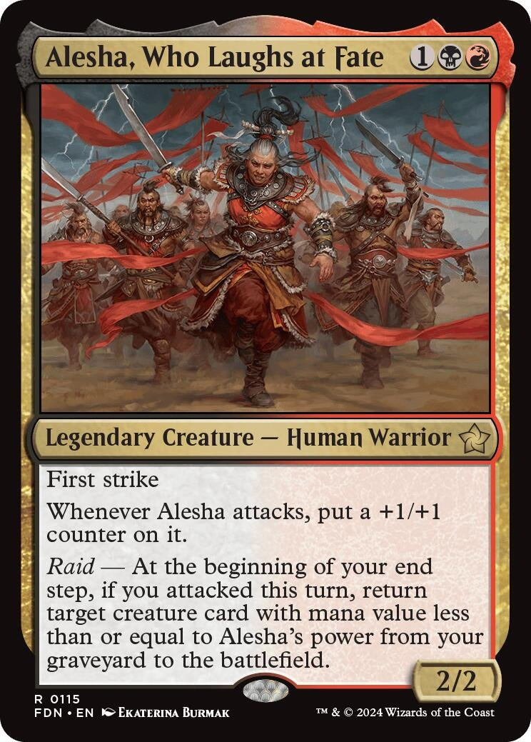 Alesha, Who Laughs at Fate (115) (Foundations) (Foil)