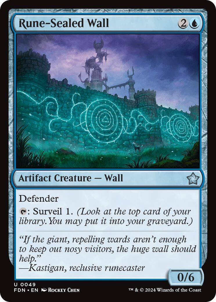 Rune-Sealed Wall (0049) (49) (Foundations) (Foil)
