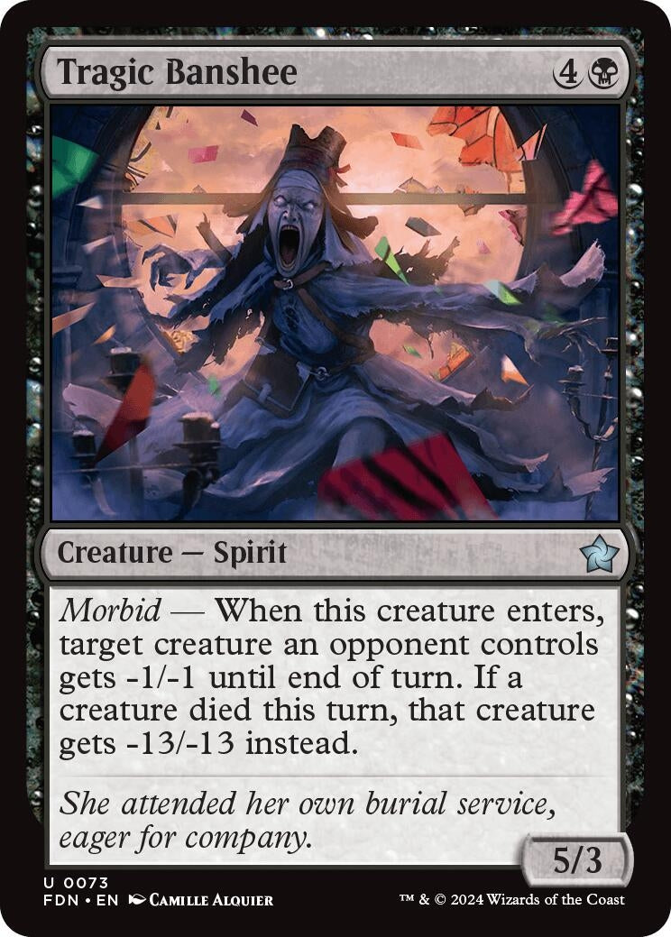 Image for Tragic Banshee (73) (Foundations) (FDN) - Magic: The Gathering