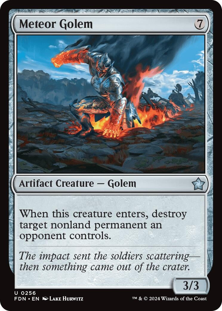Image for Meteor Golem (256) (Foundations) (FDN) - Magic: The Gathering