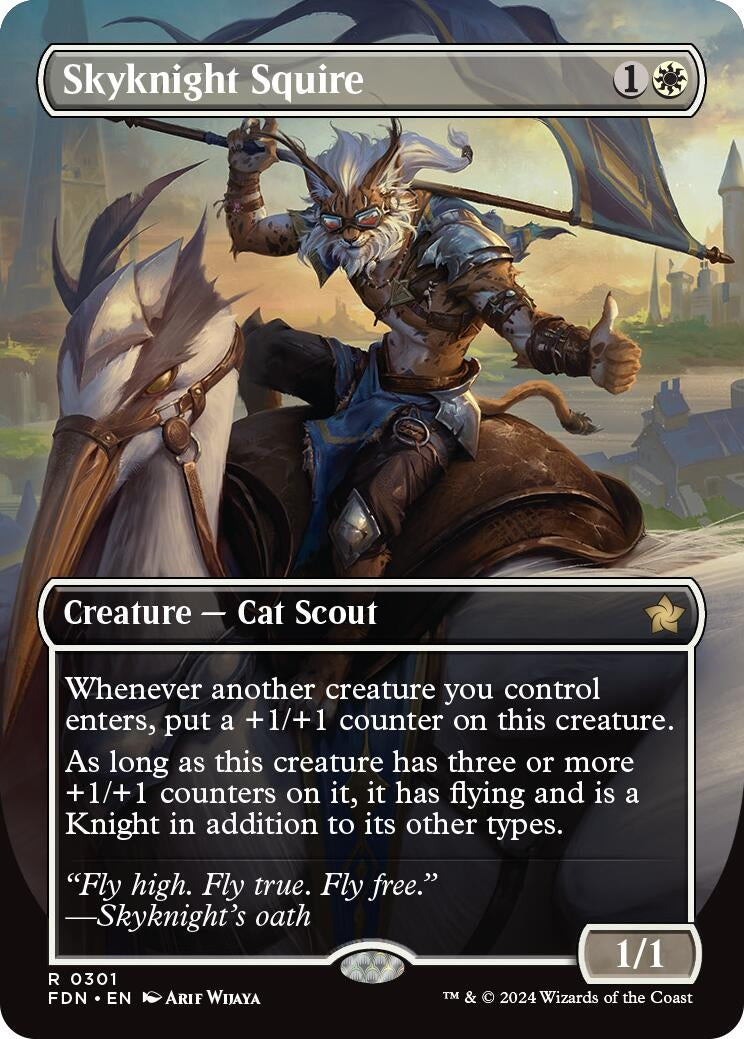 Skyknight Squire (Borderless) (301) (Foundations) (Foil)