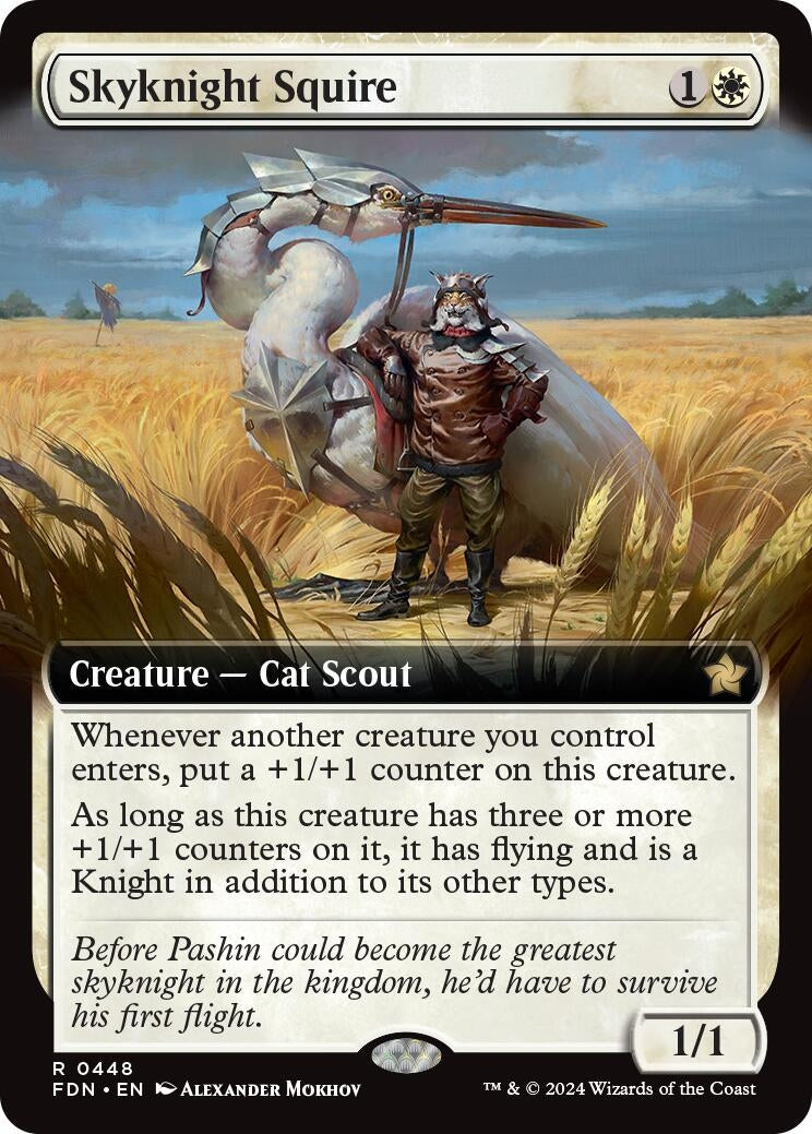 Skyknight Squire (Extended Art) (448) (Foundations) (Foil)