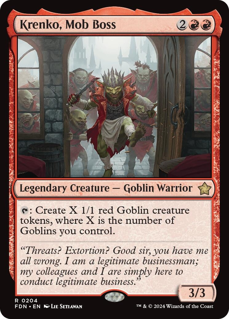 Image for Krenko, Mob Boss (204) (Foundations) (Foil) (FDN) - Magic: The Gathering