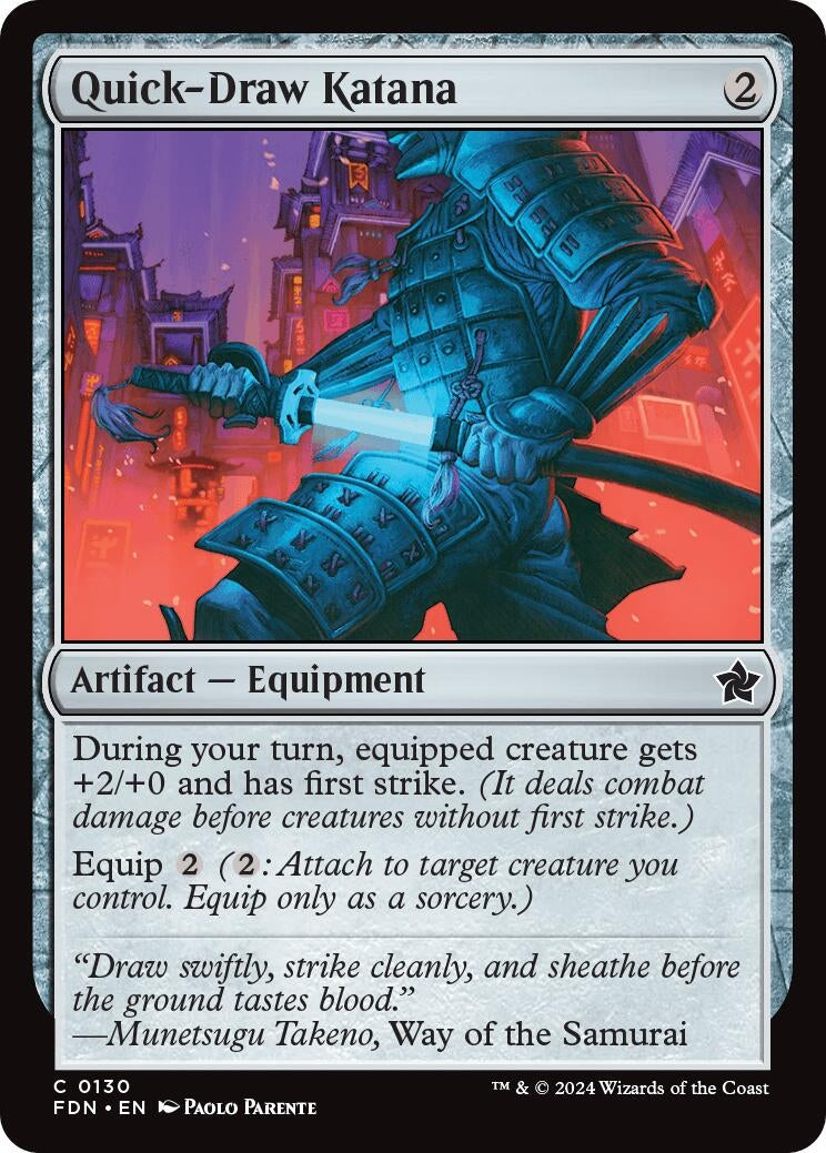 Quick-Draw Katana (130) (Foundations) (Foil)