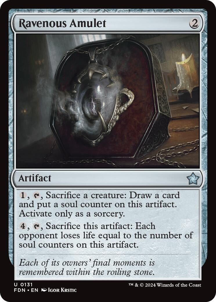 Ravenous Amulet (131) (Foundations) (Foil)